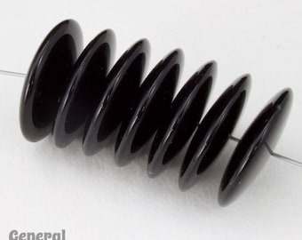 18mm Jet Black Rondelle (10 Pcs) #4048