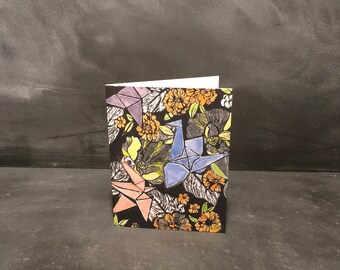 Origami Cranes - Greeting Card