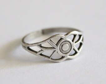 Adjustable brass ring (silver finish)
