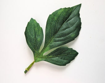 Dahlia Green Leaves Silk Leaf Millinery Floral Corsage