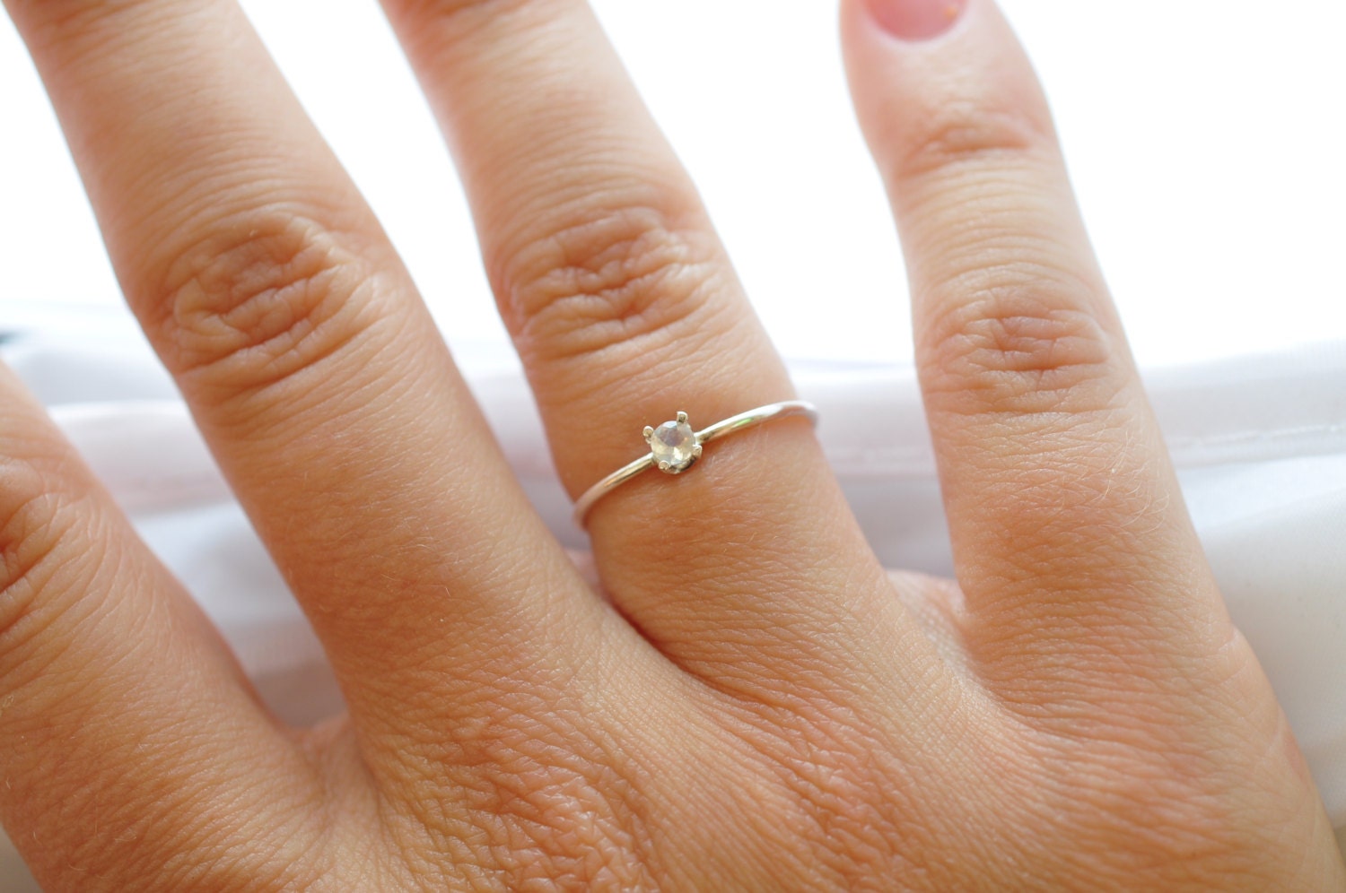 Promise Ring: Sterling Silver Opal Ring Presents for