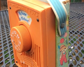 Vintage Fisher Price Music Box Pocket Radio - 1974