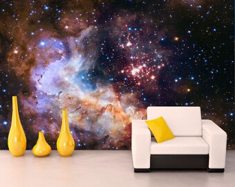 Space wall mural | Etsy