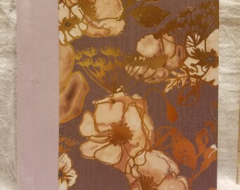 Purple and Gold Floral Hardcover Journal