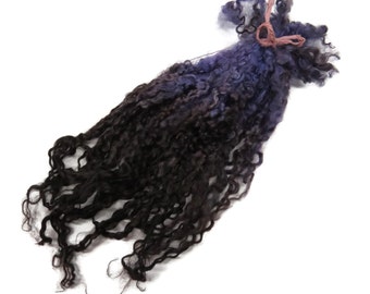 1oz Premium Hand picked Teeswater wool locks, 12"-16", Extreme locks for tailspinning and felting (2A)