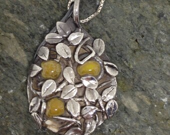 Fine Silver Pendant with Moonstones