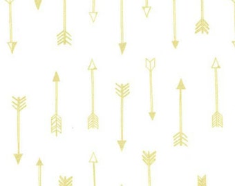 SALE - Michael Miller - Arrow Flight Collection - Arrows in Bright White Metallic