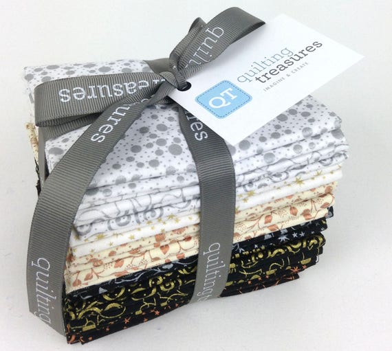 Metals Fat Quarter Bundle Quilting Treasures Metallic