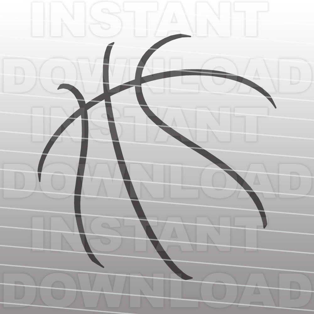 Basketball SVG FileBasketball Seams SVGCutting