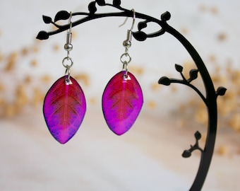 Resin Leaf - Leaf Earring - Leaves Earrings - Print Jewelry - For Nature Lovers - Nature Inspired