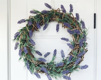 Summer Wreath - Lavender Wreath - Front Door Wreath - Door Wreath - Summer Wreath For Front Door - Large Summer Wreath