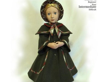 PDF Pattern KDD07-16 "Victorian Christmas Caroler"Fits 16"~A Girl For All Time Dolls~Original KeepersDollyDuds Design