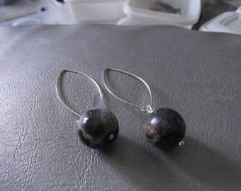 Opal earrings 925 sterling silver half-moon shaped foam