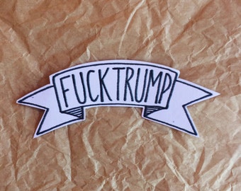 Fuck Trump Banner Sticker