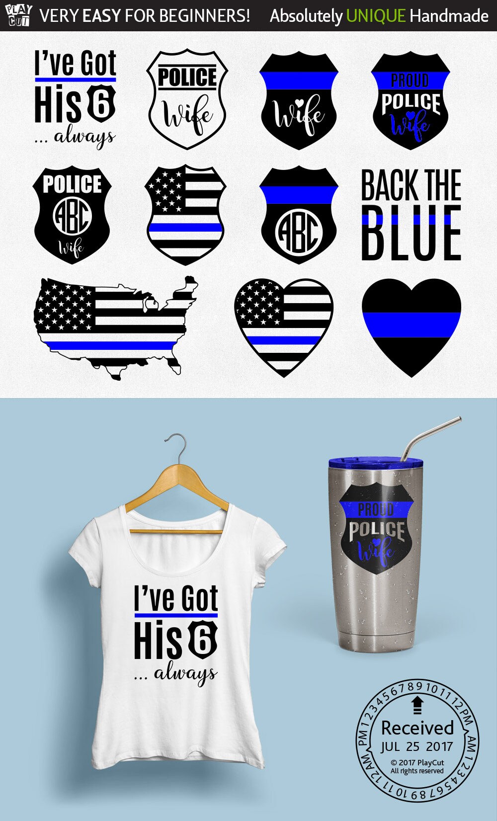 Download Police Wife Svg Thin Blue Line Svg Police badge svg Back the