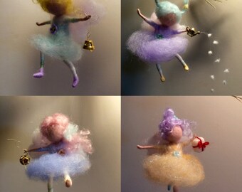 Needle felted Angel, Waldorf inspired, Christmas Angel, Christmas Ornament, Home decor, Christmas fairy, Art Doll, Handmade