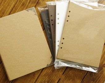 20 Refill / Replacement Sheets for 6-Ring Blank Kraft Hardcover Binder, DIY Scrapbook Photo Album