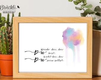 A4 wall poster art print / poster "Will you" / self-discovery / self love