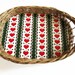 Lovely German Vintage Rustic Handmade Willow Serving Tray with Hearts, Made in Western Germany, in the 70s
