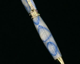 Princess twist Chrome with Blue Stone