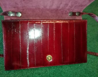 Ruby Red Vintage Eel Skin Purse, Mother's Day