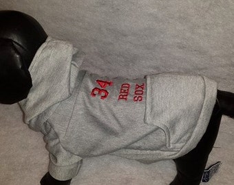 Boston Red Sox Dog Hoodie, Dog Sweatshirt, Dog Hoodie, Baseball Dog Hoodie, Dog Clothing, Dog Apparel,