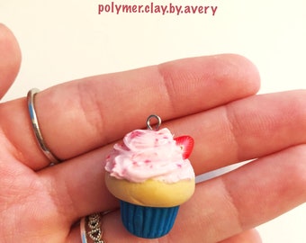 Strawberry cupcake charm