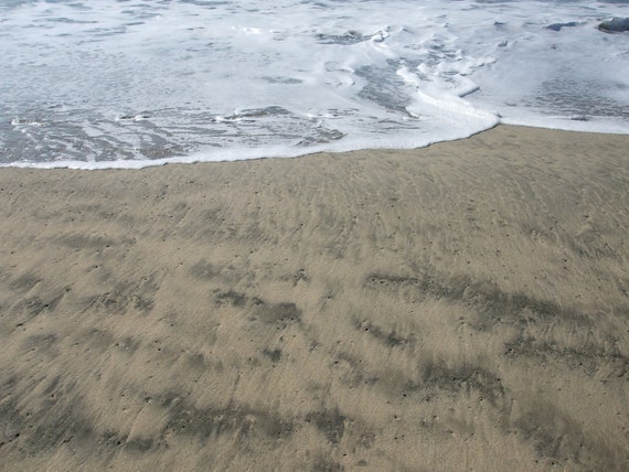 Sand and Surf--matted and framed photo in Half Moon Bay