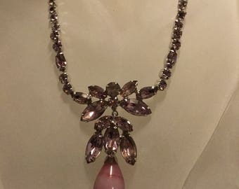 REGENCY LAVENDER NECKLACE with Lavender Glass Drop