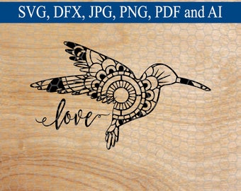 Hummingbird SVG, Hummingbird Mandala svg, Mandala, Svg Mandala, Mandala svg, Animal svg, Commercial Use SVG, Cut File, Svg Designs, SVG