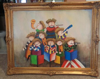 Original Joyce Royball Oil Painting with Antique Frame
