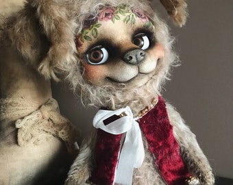 TeddyBlythe Cute Dog OOAK Custom Blythe Doll