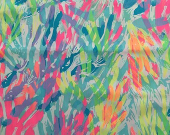 multi sparkling sands dobby cotton fabric square 18"x18" ~ lilly summer 2017 ~ lilly pulitzer