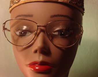 Vintage 1990s Gold Wireframe Glasses