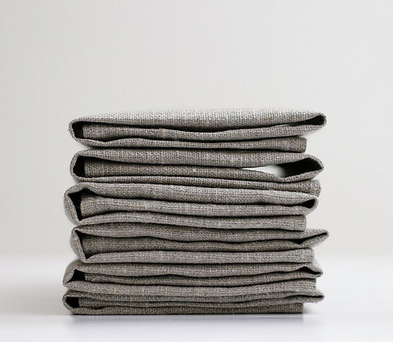 Linen cloth napkins set of 30, cloth dinner napkins, organic flax napkins, hygge style home decor, cocktail napkins in 18x18 inch size 0261