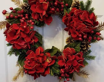 Christmas wreath/ winter wreath/ front door wreath/ door wreath/housewarming wreath