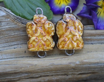 Rustic Handmade Porcelain Connectors