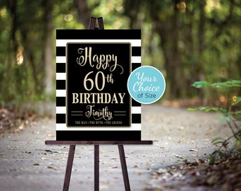 Man's 40th 50th 60th or Any Age Birthday Party Poster | The Man The Myth The Legend | Printable | Personalized | DIGITAL PRINTABLE FILES