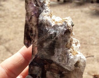 Elestial Brandberg smoky amethyst w/ multiple terminations