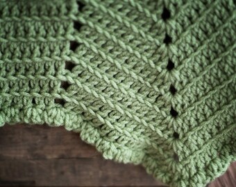 CROCHET PATTERN Baby Easy Blanket Afghan NEWBORN Car Seat Stroller Beginner Build A Star Ripple