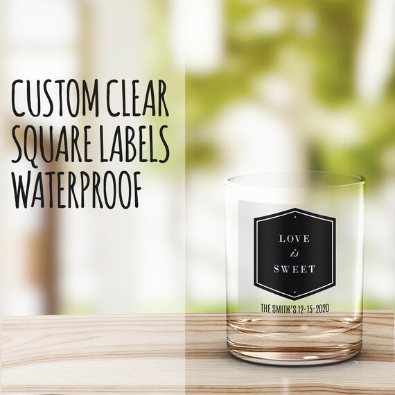 Shot Glass Stickers 25 Personalized Shot Glass Clear
