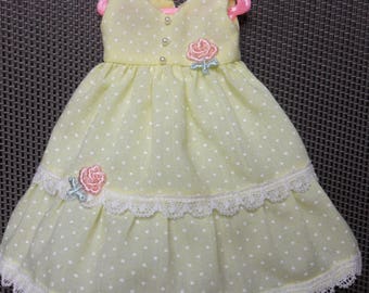 BlLYTHE DOLL-- Lemon Spot Dress --