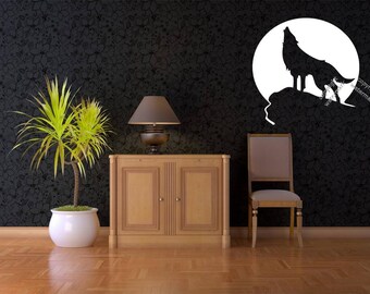 Wolf wall decal | Etsy