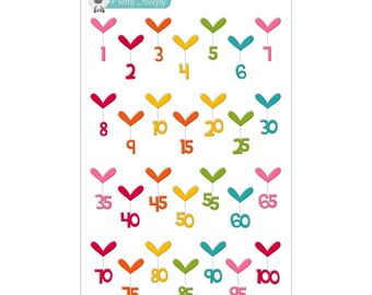 Weight Loss Milestones Goals Numbers Planner Stickers