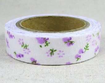 Roll of masking tape liberty purple fabric - Washi tape fabric