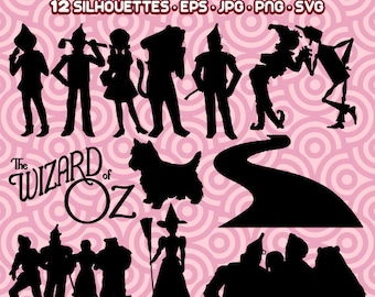 Wizard of Oz SVG, Wizard of Oz Silhouette, Wizard of Oz PNG, Wizard of Oz JPG, Instant Download 118