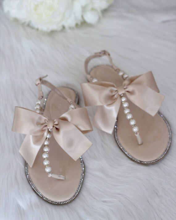 pearl wedding sandals