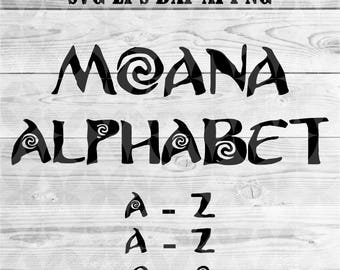 alfabeto de moana etsy