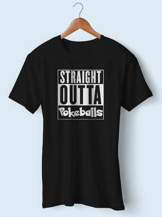 STRAIGHT OUTTA POKEBALLS Pokemon T-Shirt Small-4XL And Long Sleeve available