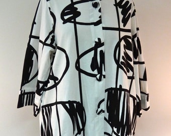 Unique Abstract Design, Light-Weight Cotton Jacket - SP15-5005